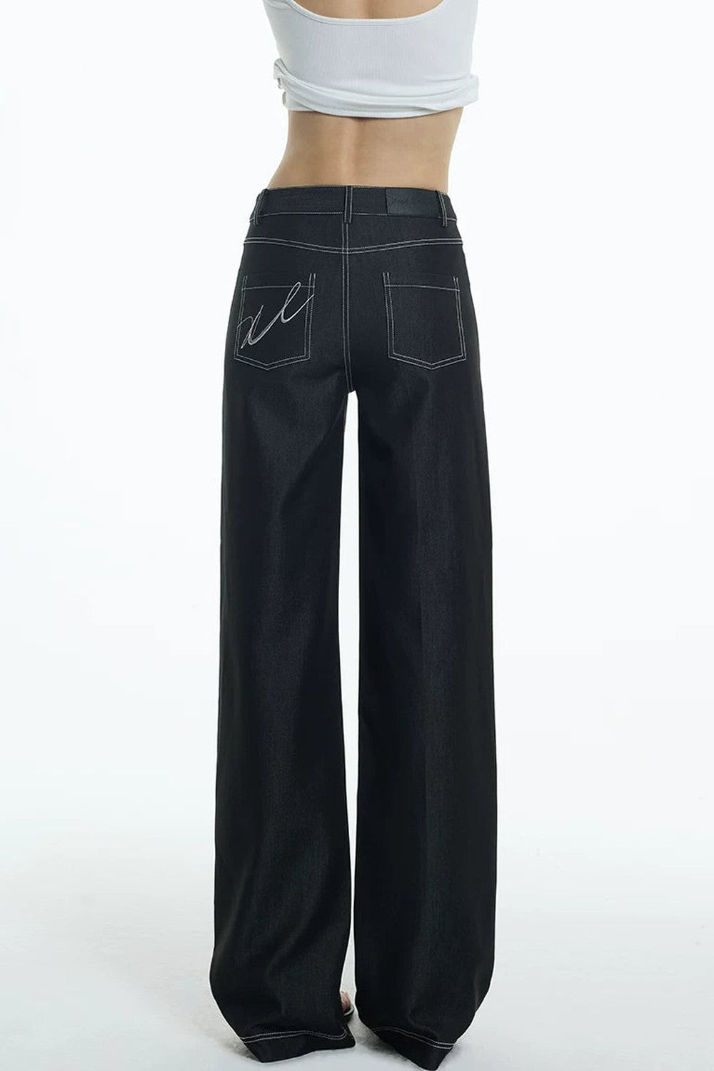 Asymmetrische Jeans aus Tencel-Denim