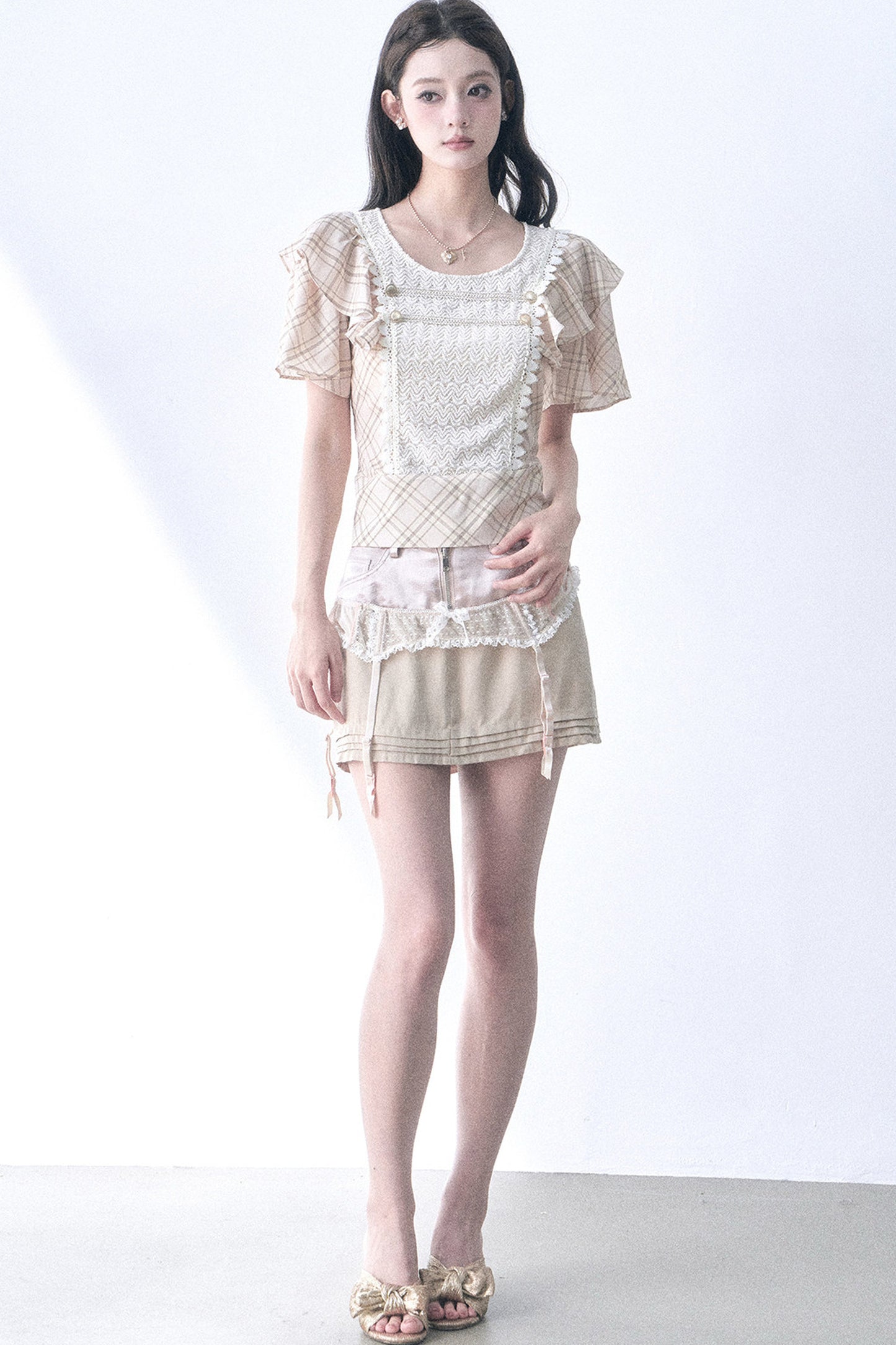 Forgotten Prayer Knitted Patchwork Top
