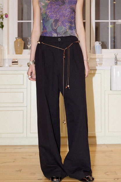 Lyocell Linen Beaded Pants