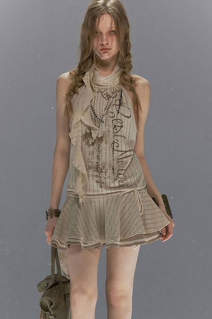 Island Dreams Ruffled Lace Dress