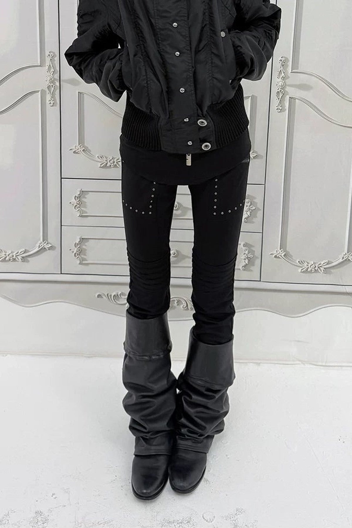 Straight-Leg Slightly Flared Stacked Base Layer Leggings
