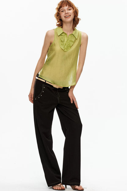 Fruit Green Lace Vest
