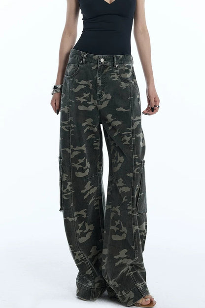 Pantaloni cargo scimitarra mimetici
