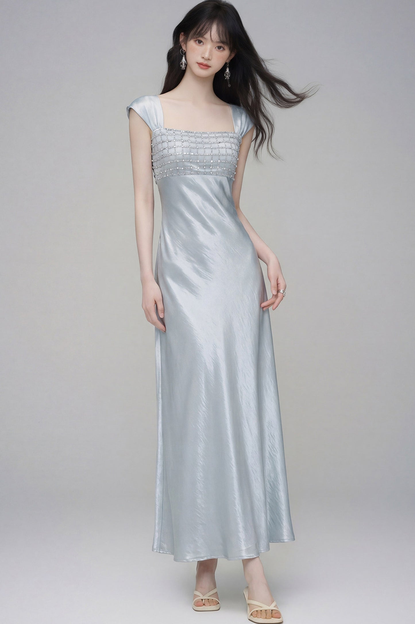 Moonlight Satin Evening Dress