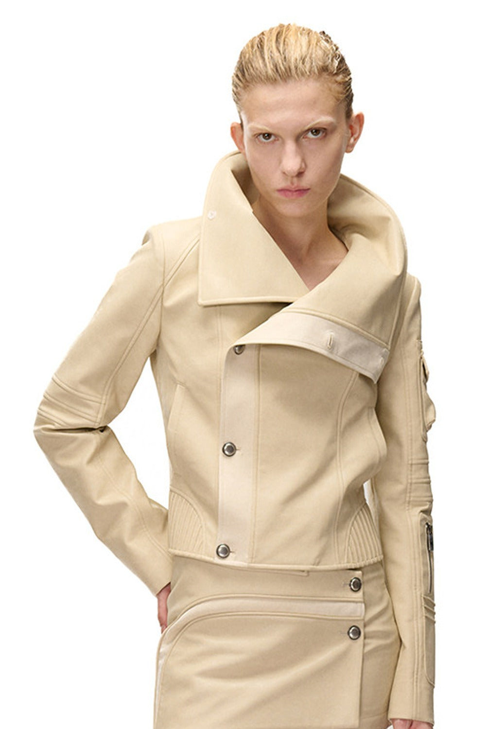 Shadow Catching Motorcycle PU Leather Jacket