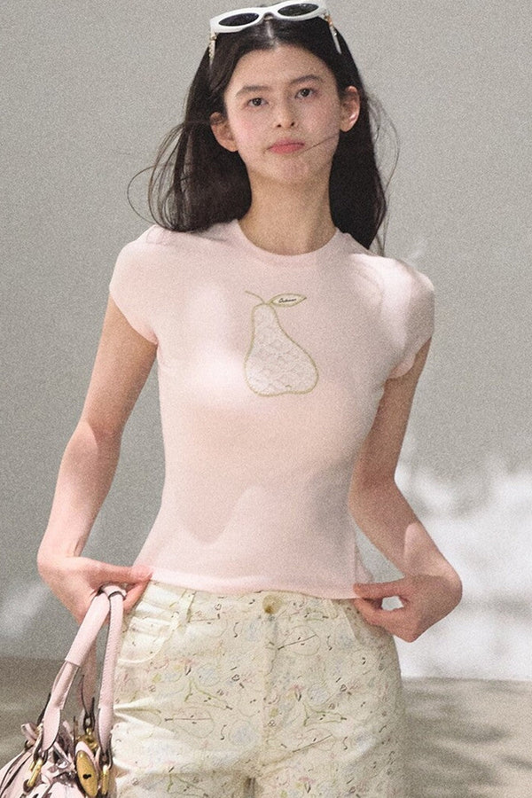 Lace Short Sleeve Top
