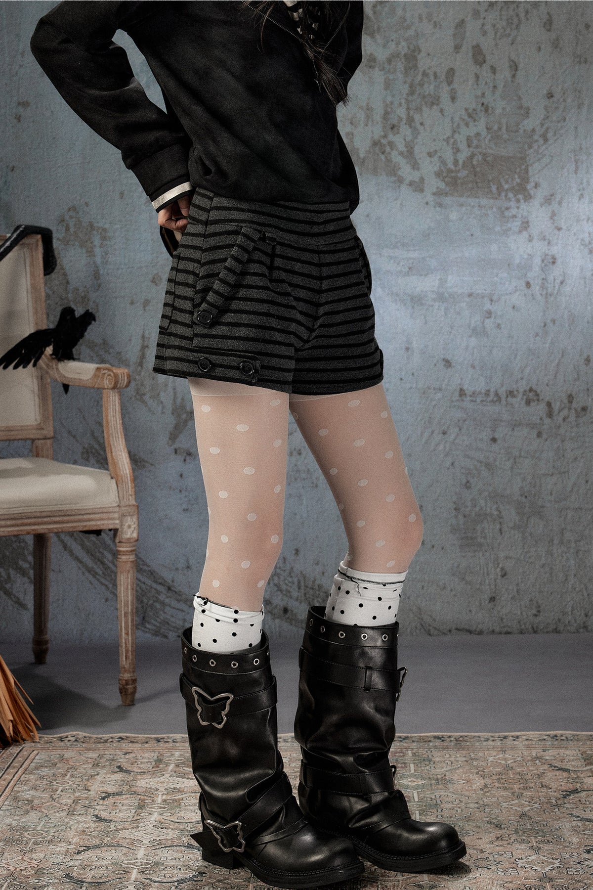 Slim-Fit Striped Shorts