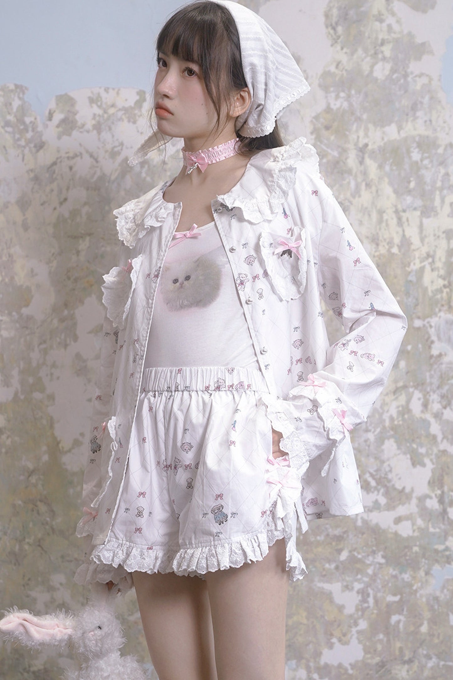 Milkyhearts Bow-Knot Pajama Shorts
