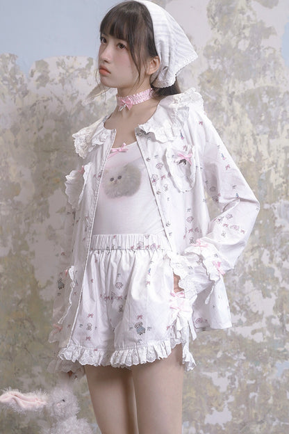 Milkyhearts Bow-Knot Pajama Shorts