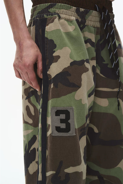 Retro Double-Waist Camouflage Pants