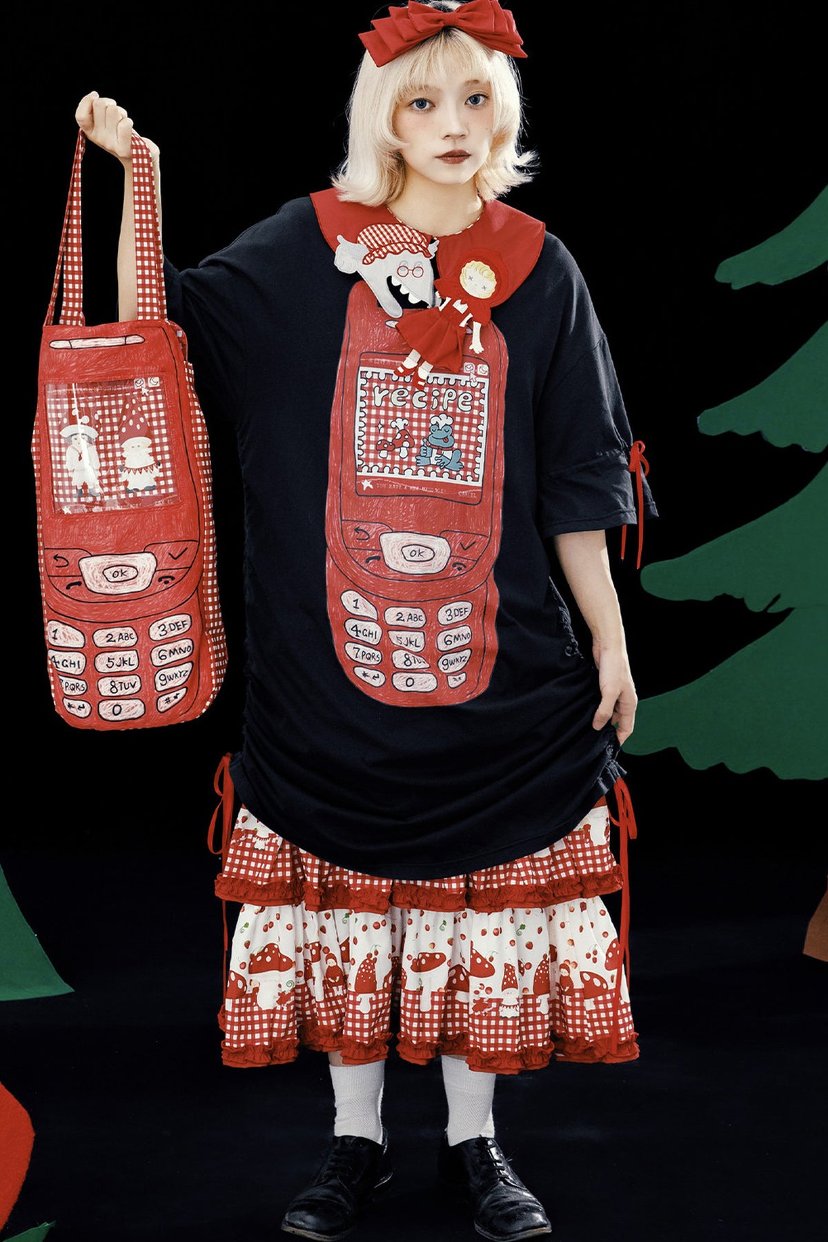 Large Mobile Phone T-Shirt Dress