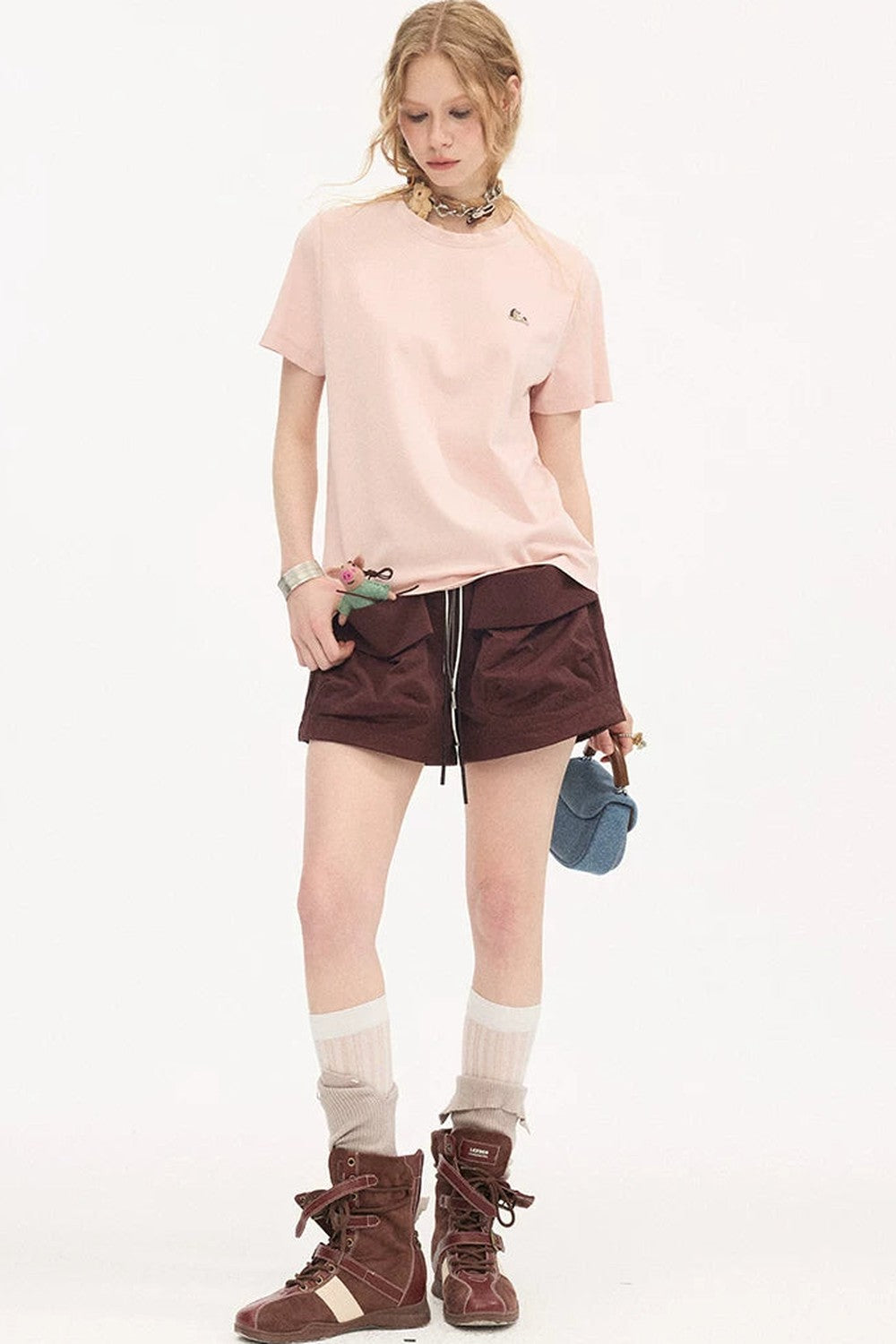 Loose Cotton Round Neck Top