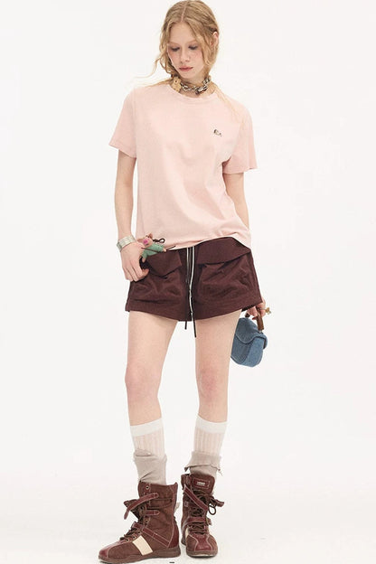 Loose Cotton Round Neck Top