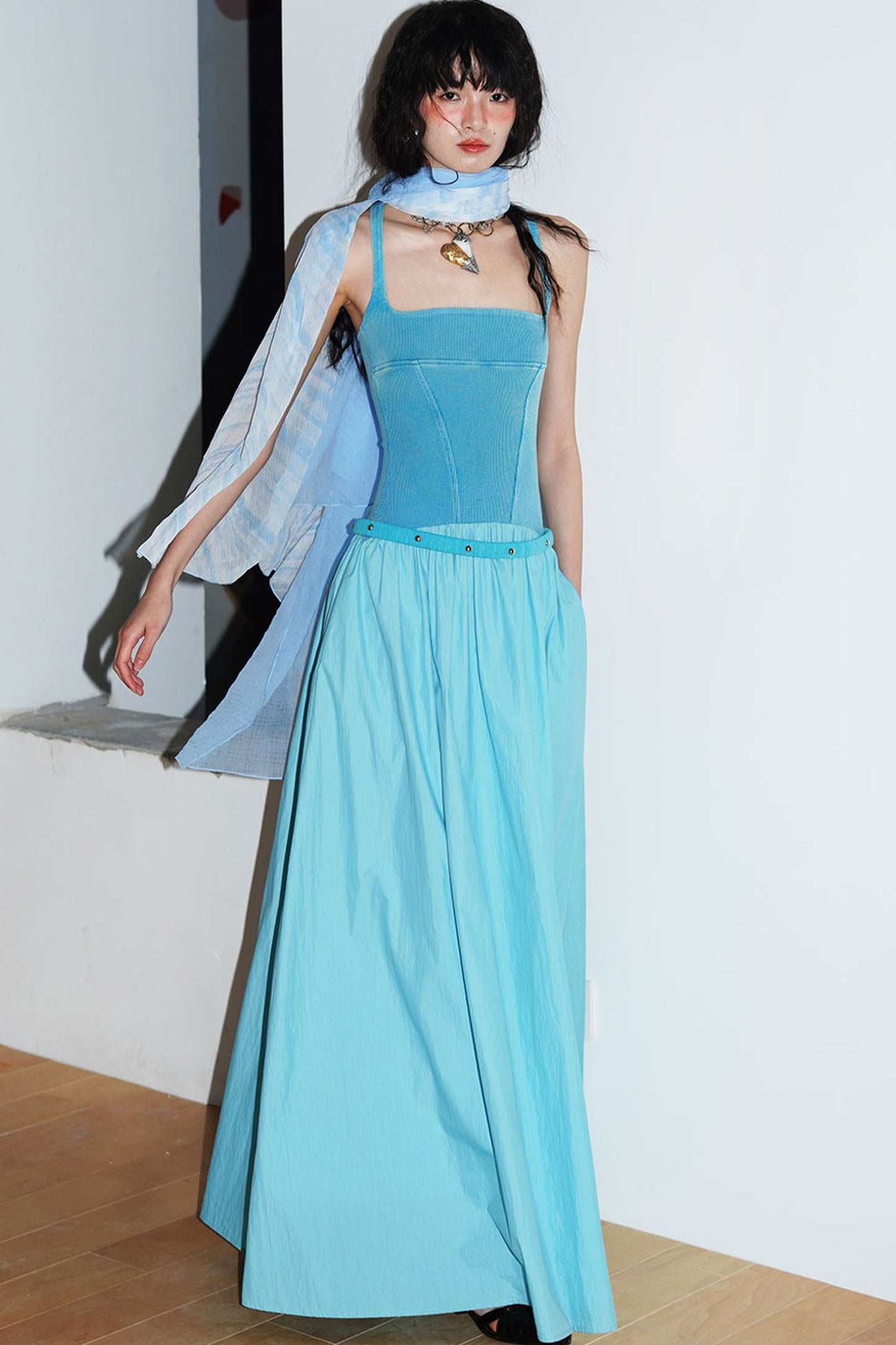 Distressed Washed Cotton Dress