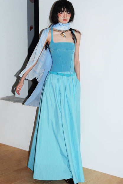 Distressed Washed Cotton Dress