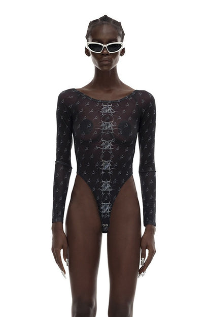 Y2K Punk See-Through Mesh Base Layer