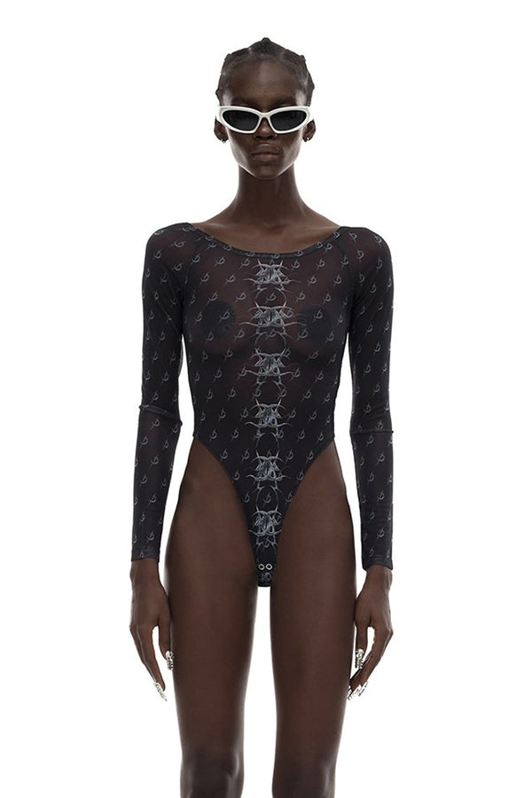 Y2K Punk See-Through Mesh Base Layer