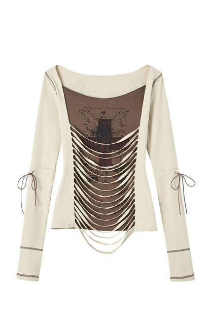 Reversible Striped Knit T-Shirt