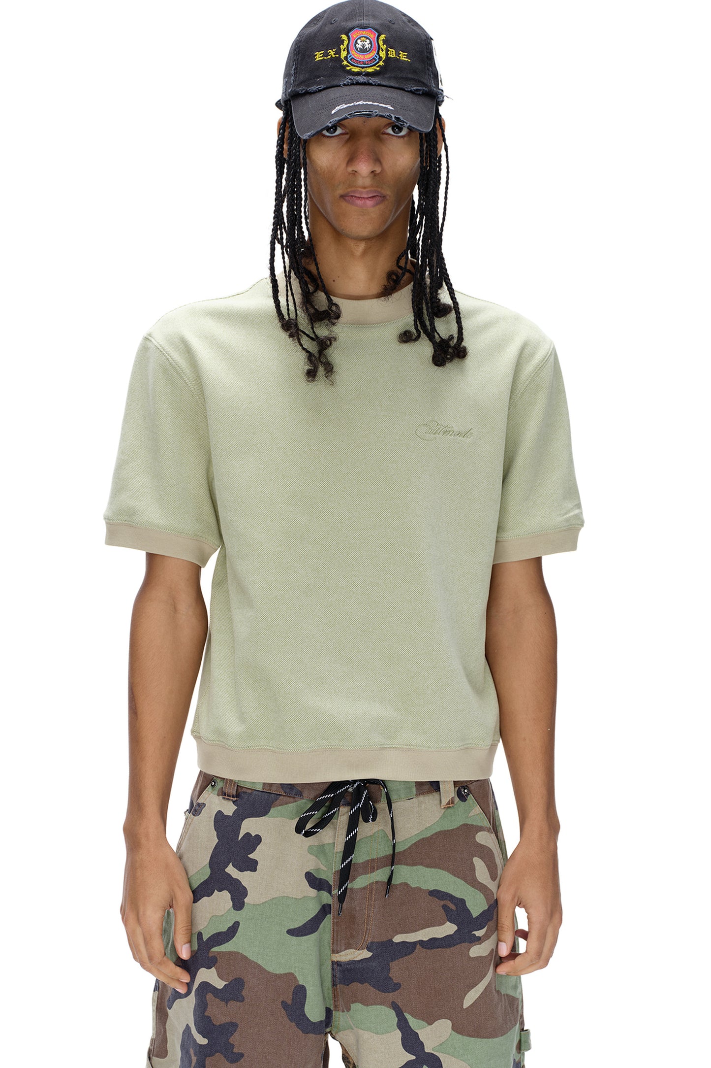 3D Velvet Round Neck T-Shirt