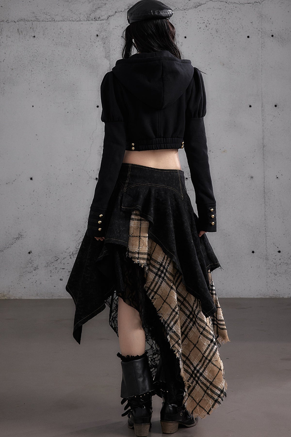 Napoleon Hooded Puff-Sleeve Sweatshirt