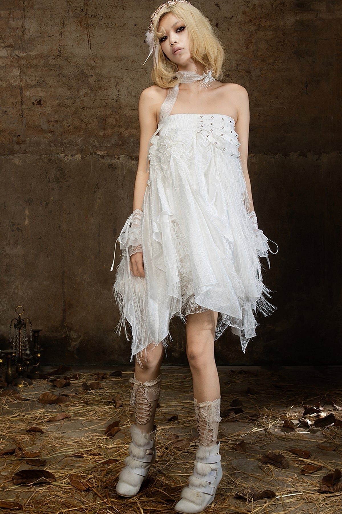 Romantic Palace Style Tube Top Skirt