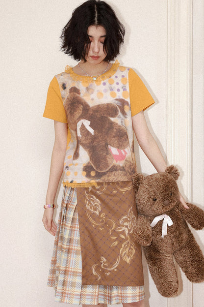 Polka Dot Bear Lace Tee