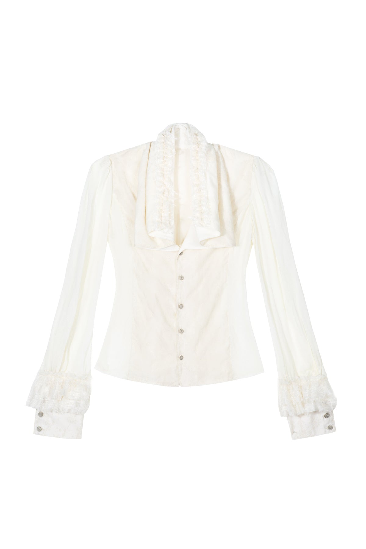 Layered Collar Chiffon Shirt