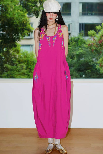 Heavy Beaded Cotton Dress