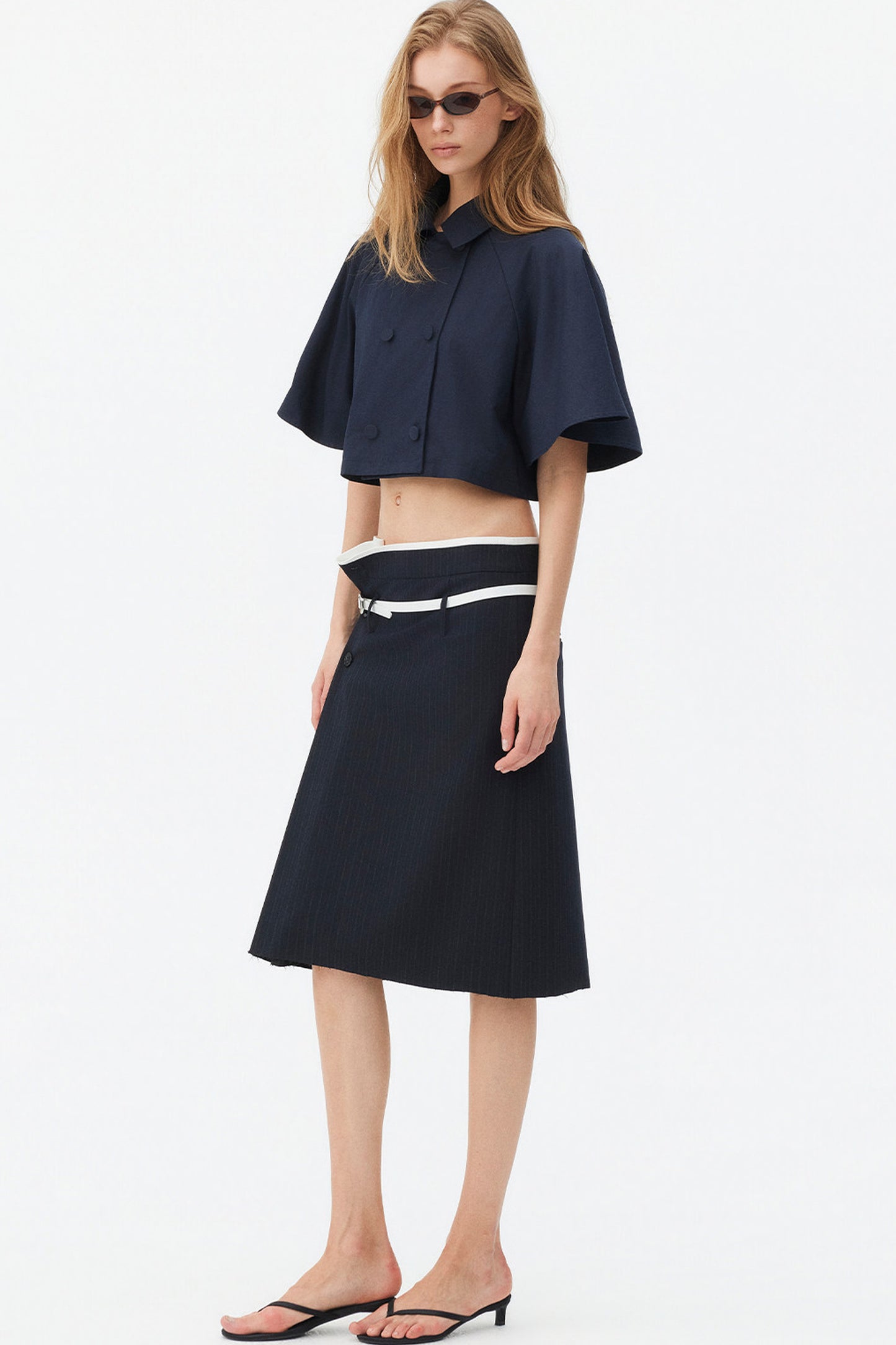 Deconstructed Asymmetrical Slit Skirt
