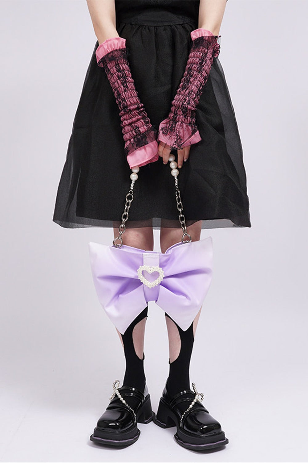 Gradient Bowknot Shoulder Bag