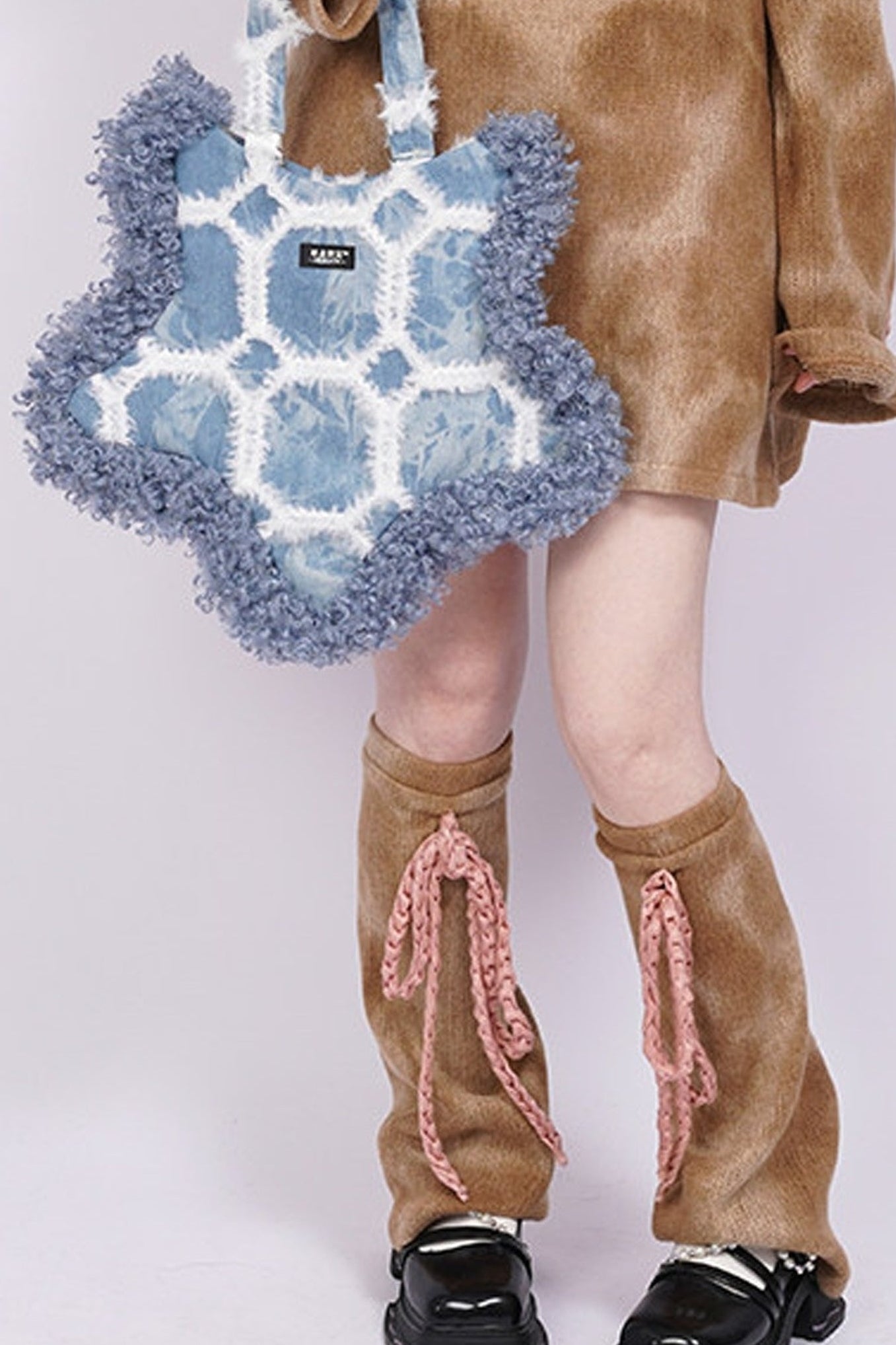 Borsa sottobraccio rétro in denim
