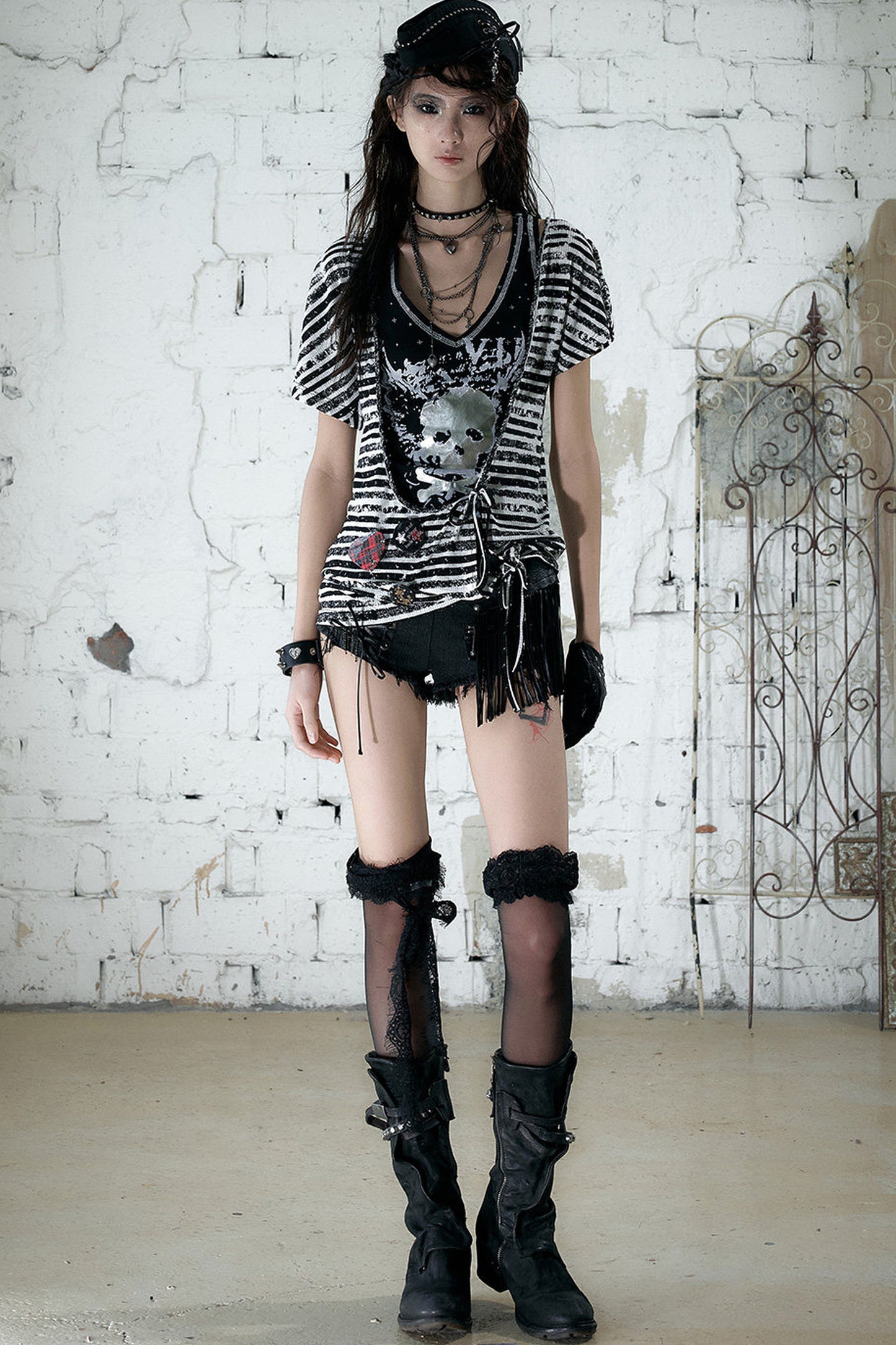 Vintage Asymmetrical Printed Top