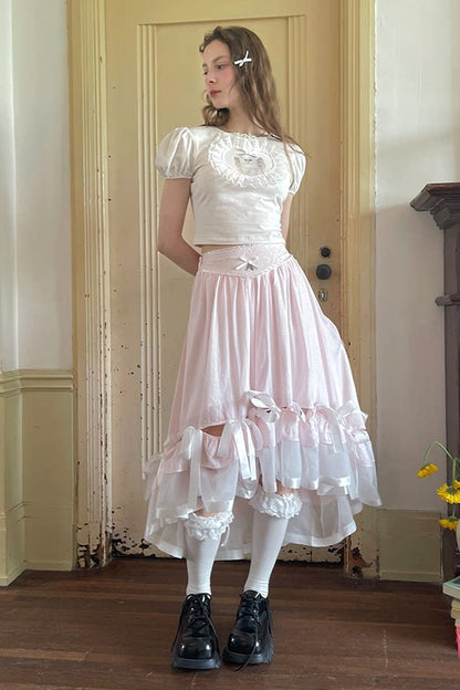 Angel's Tears Pink Plaid Skirt