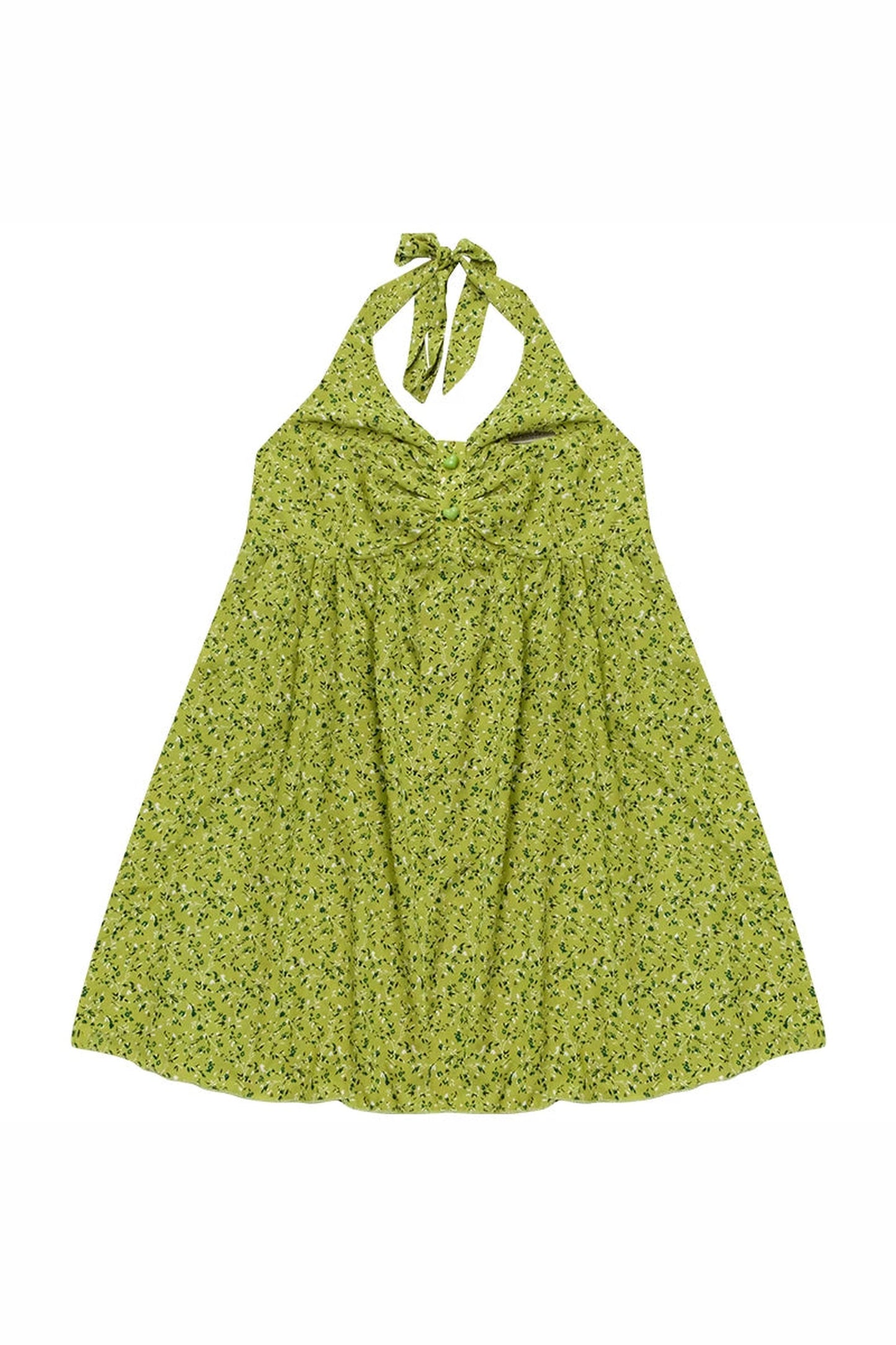 Green Floral Halter Top