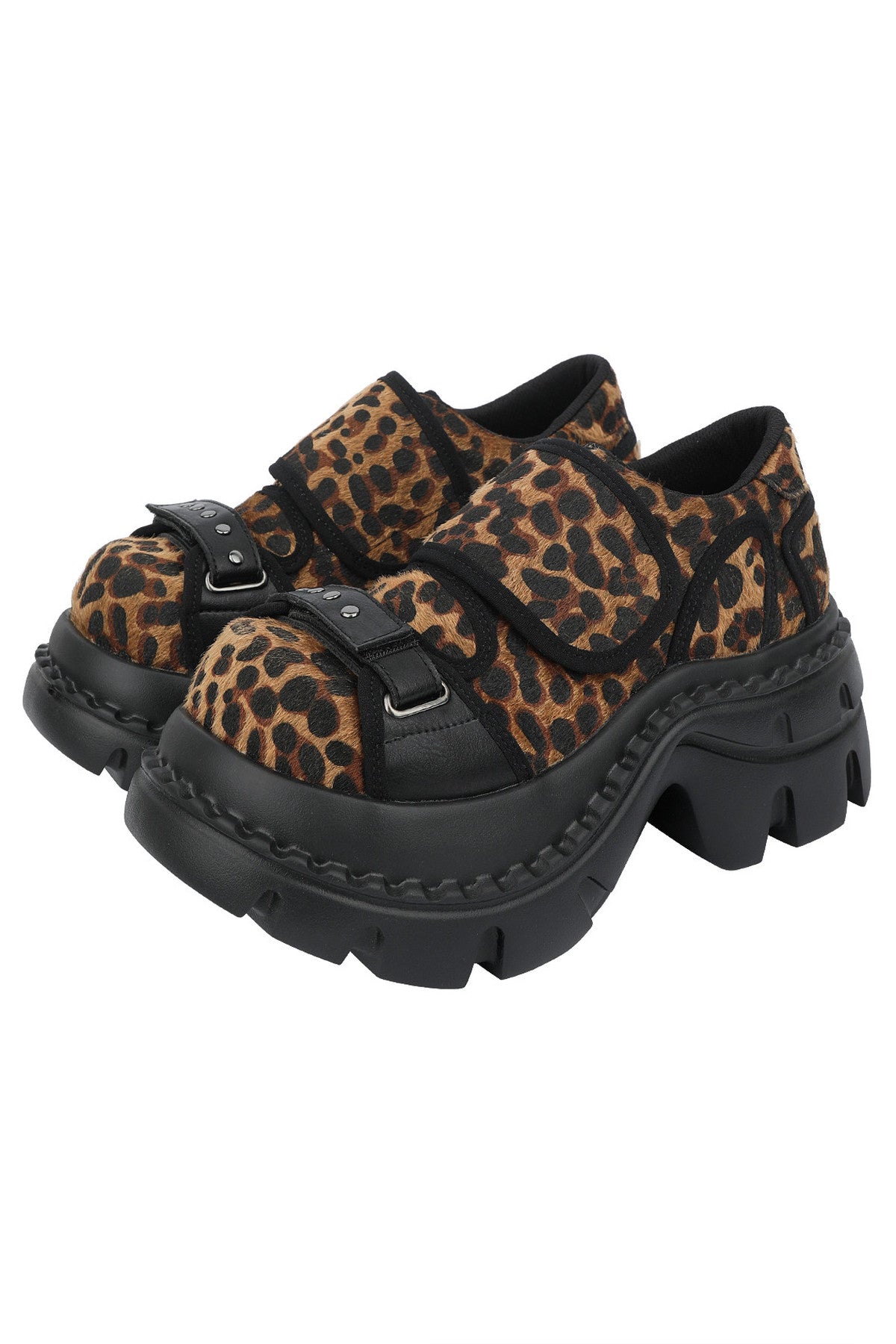Leopard Print Chunky Platform Shoes