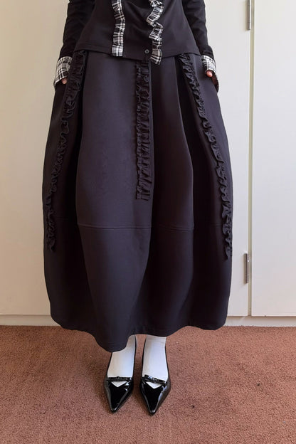 Long A-Line Pocket Skirt