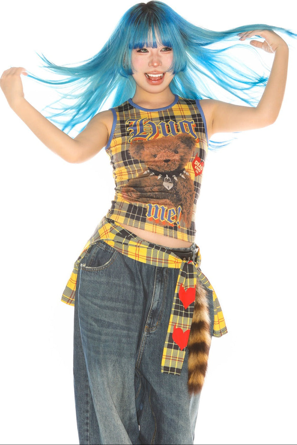Y2K Devil Cat Print Sleeveless Tank Top