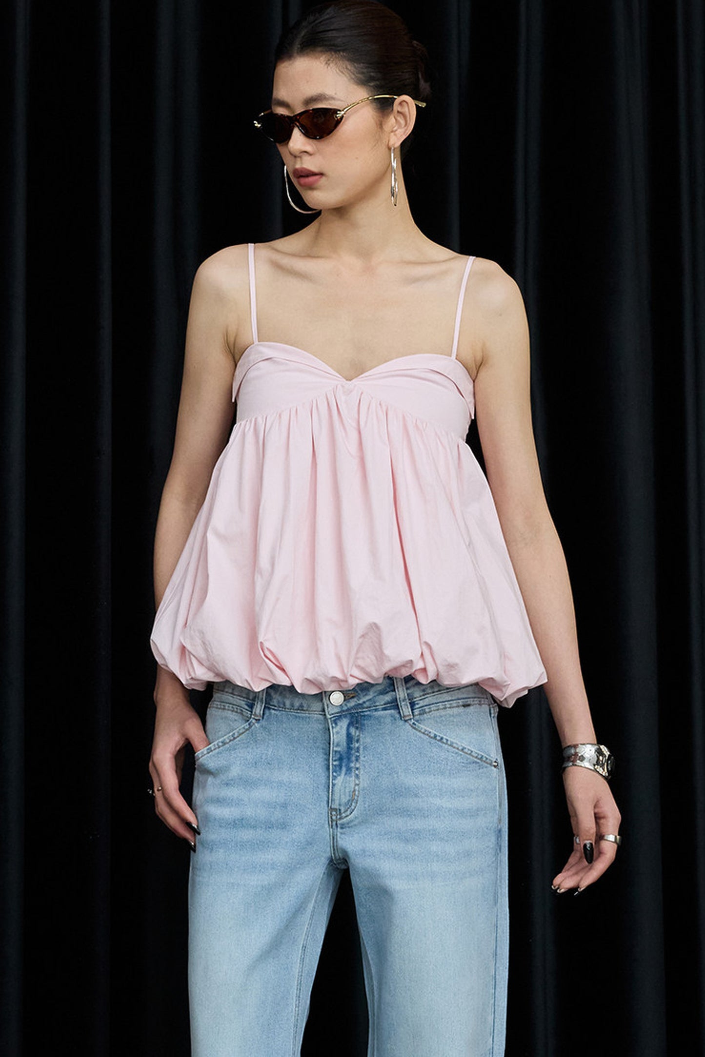 Mist Pink Cotton Camisole Top