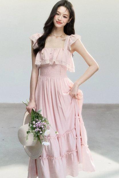 Robe d'été en dentelle patchwork