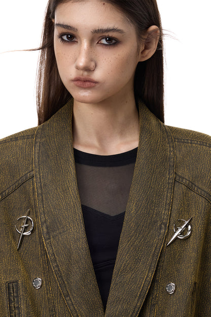 Y2K Oversized Double-Breasted Blazer