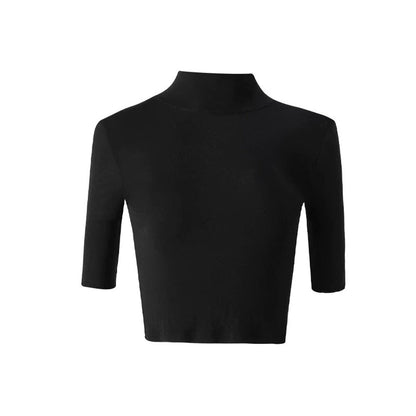 Maglia dolcevita snellente a maniche medie