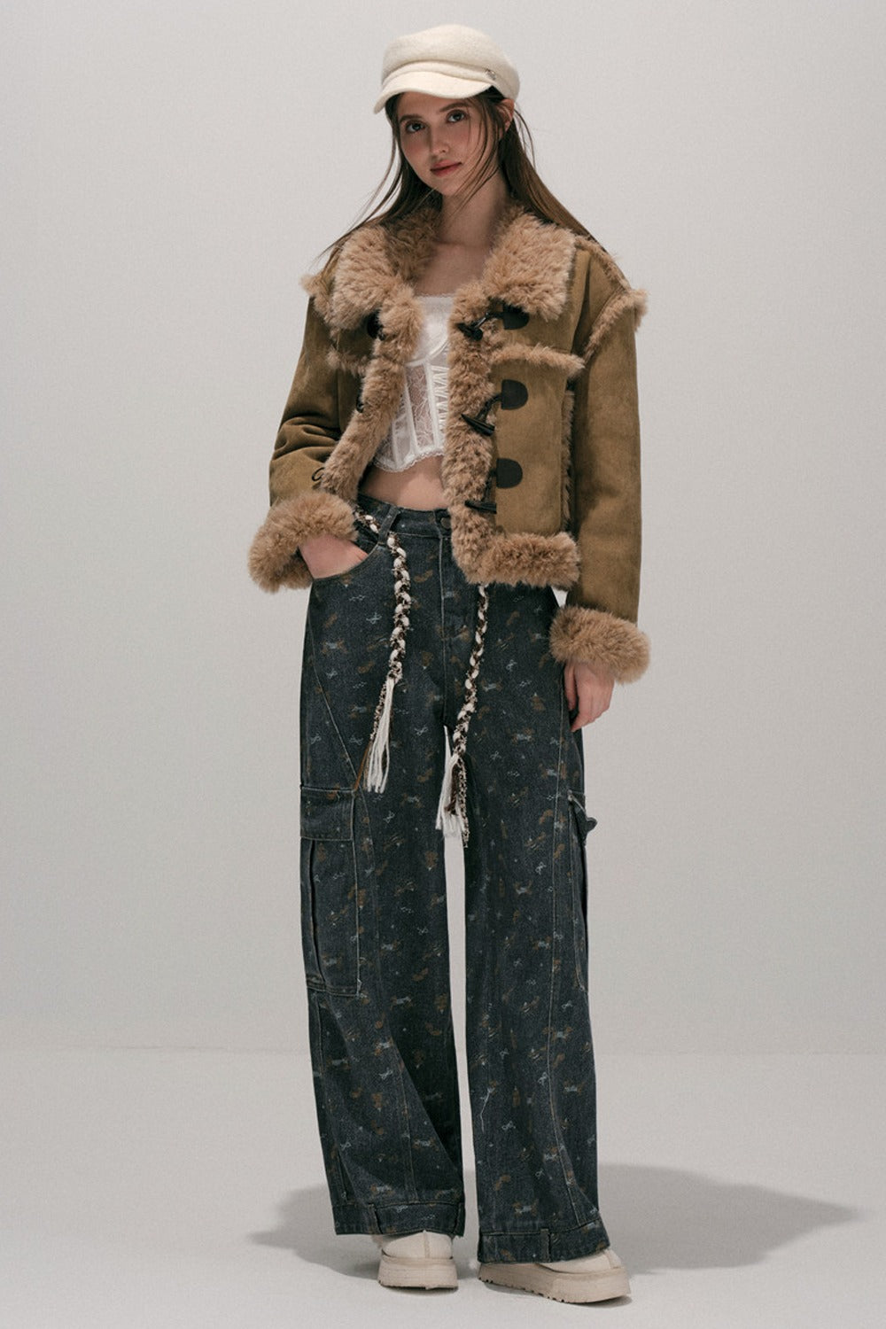 Caramel Eco-Fur Coat