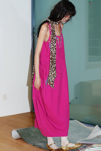 Heavy Beaded Cotton Dress