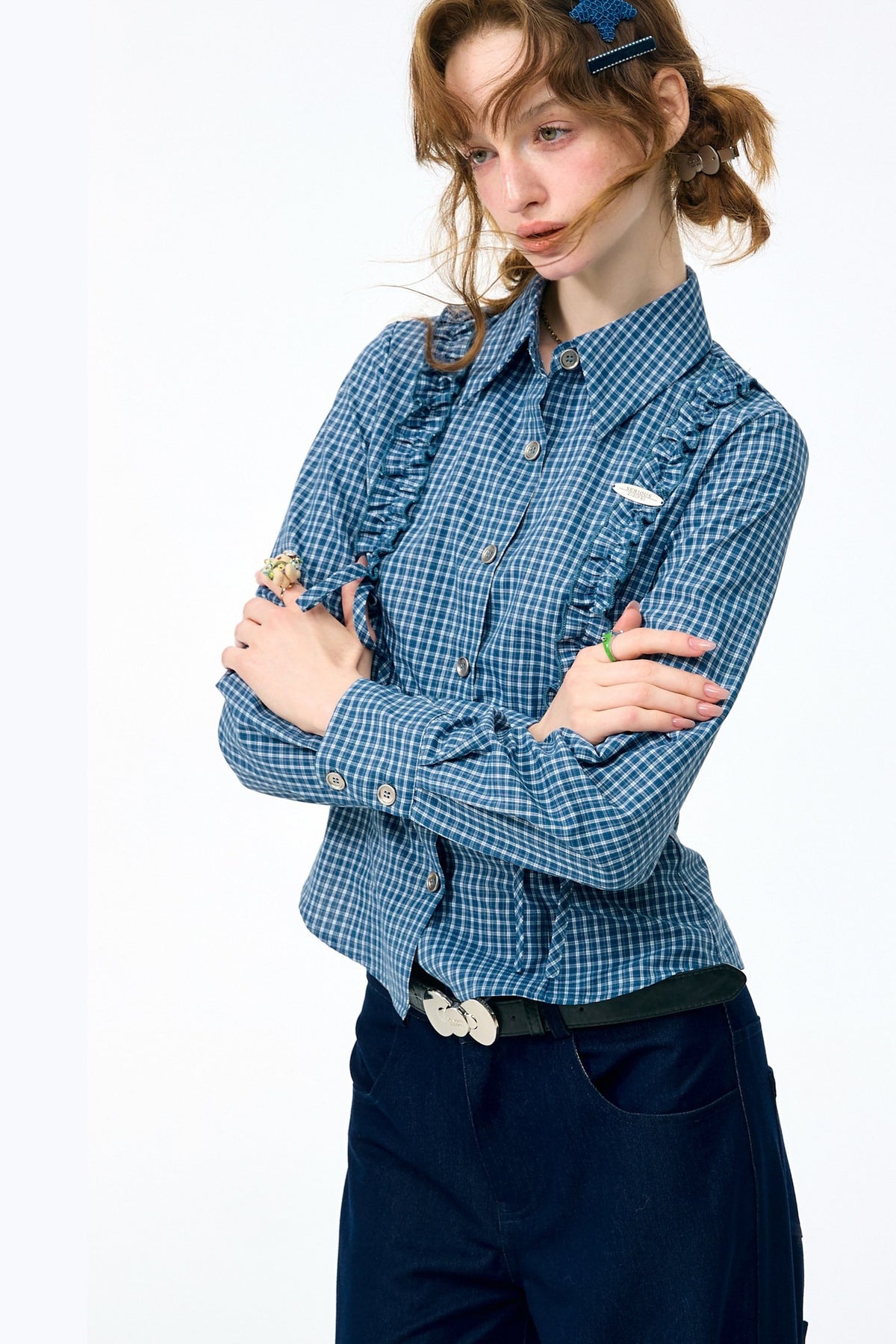 Blue Plaid Long Sleeve Shirt