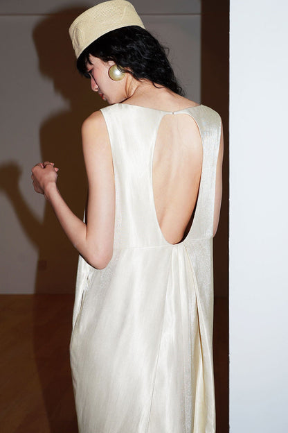 Studded Backless Tank Dress
