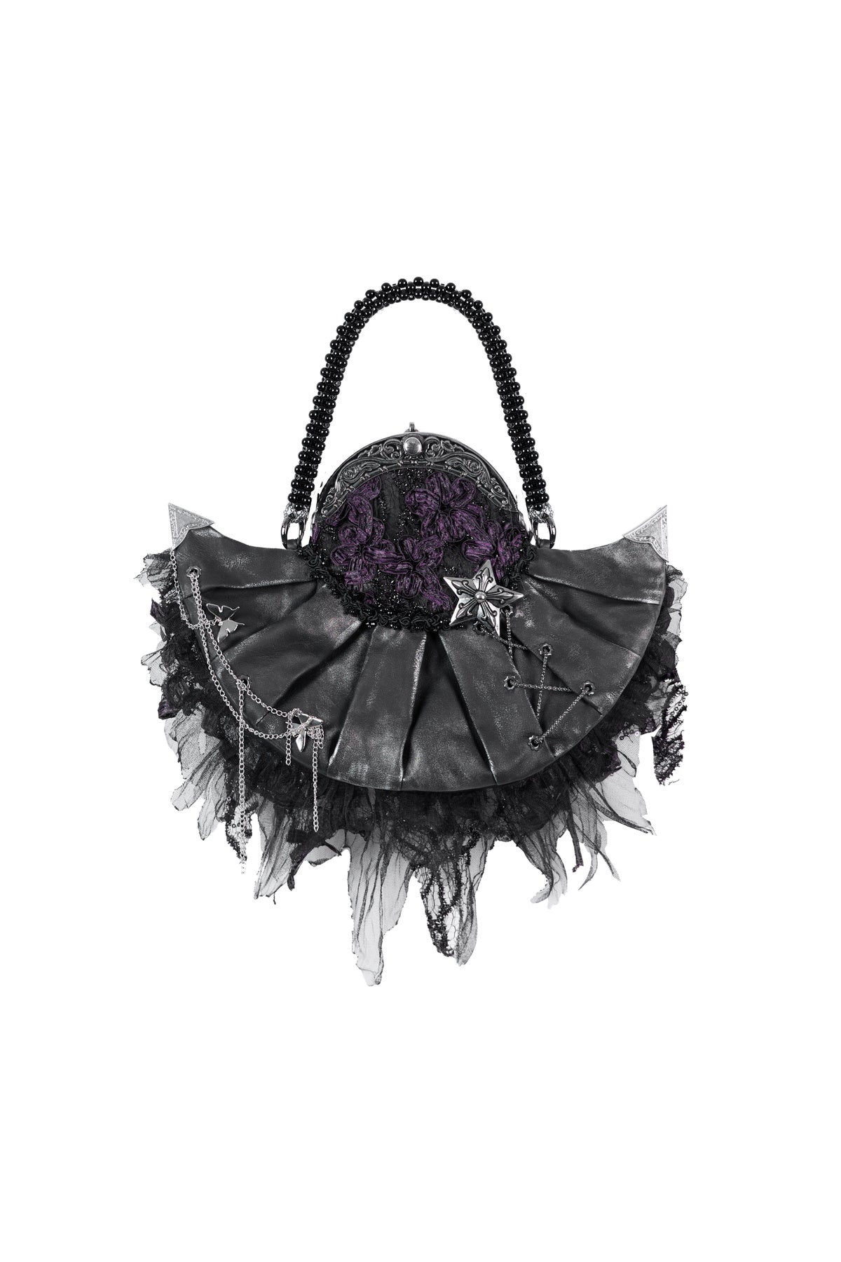 Gothic Sparkling Tassel Handheld Shoulder Handbag