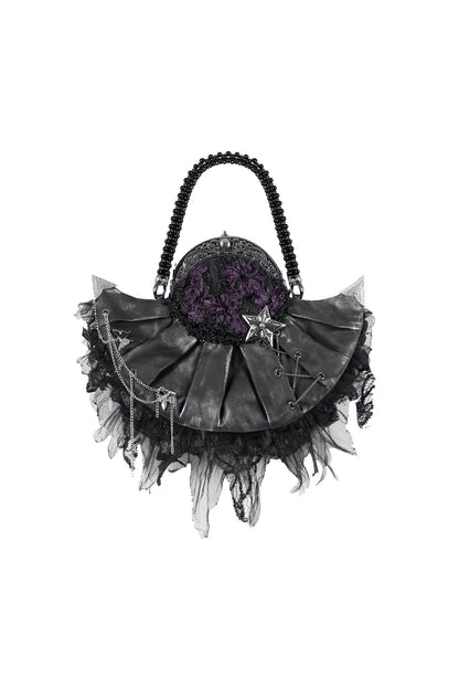 Gothic Sparkling Tassel Handheld Shoulder Handbag