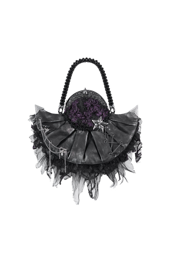 Gothic Sparkling Tassel Handheld Shoulder Handbag