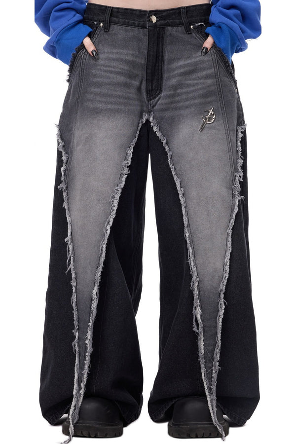 Deconstructed Wasteland Denim Pants