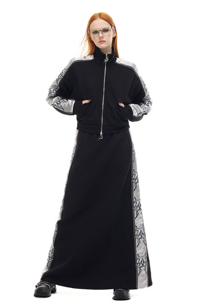 High Collar Zip Jacket